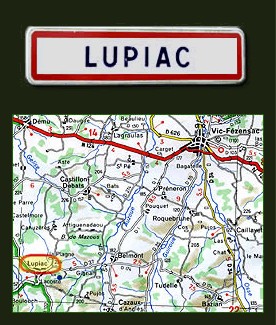 Lupiac carte / map