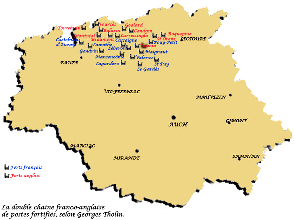 La double chaine franco-anglaise de postes fortifiés, selon Georges Tholin